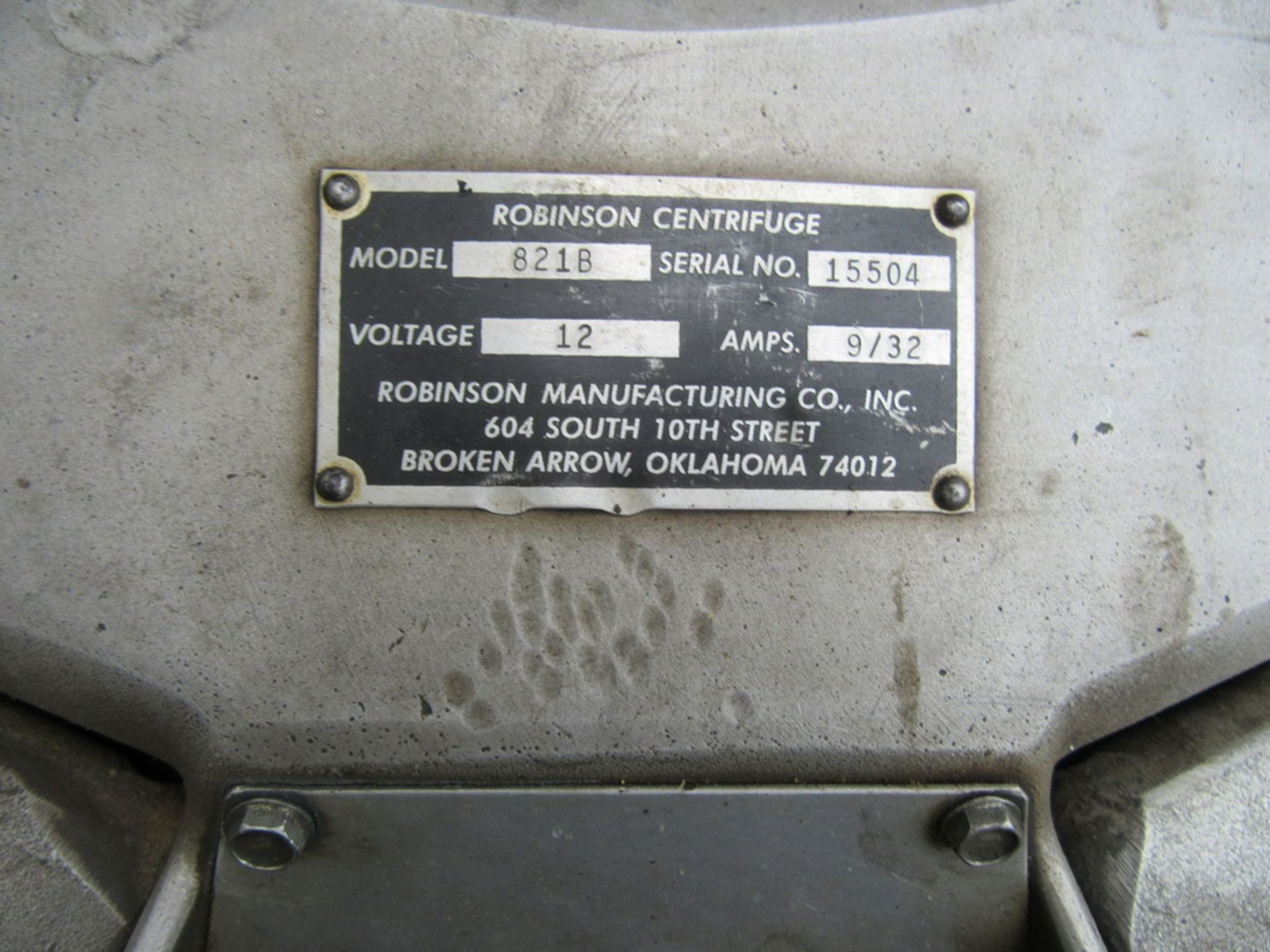 Robinson Centrifuge 821B - Image 2 of 8