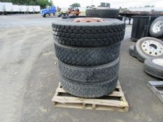 11R24.5 Tires on rims