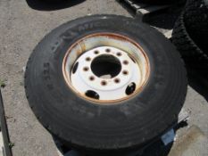 Michelin 425/65R22.5 Tire on rim