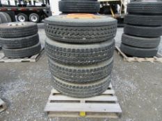 11R22.5 Tires on rims