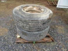 2010 Goodyear 385/65R22.5 Tires on rims