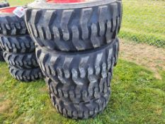 Forerunner SKS1 Skid Steer Tires On Wheels 'Set of 4 - New'