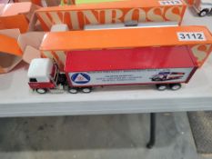 Winross Truck With Van Trailer