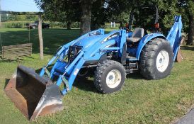 New Holland TC55D Compact Tractor Loader Backhoe 'Ride & Drive - Drive Train Guarantee'