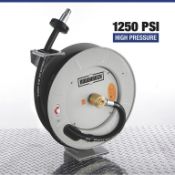 Roughneck 28811 Spring Rewind Hose Reel with Hose
