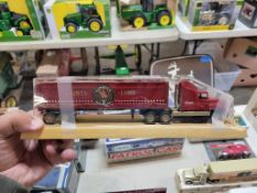 Model Truck With Van Trailer