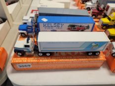 Winross Truck with Van Trailer