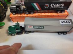 Model Truck with Van Trailer