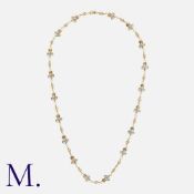 An Enamel and Diamond Chain Necklace