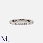 TIFFANY & Co., An Art Deco French Cut Diamond Eternity Ring, set throughout with a row of French cut