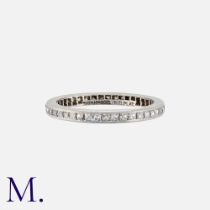 TIFFANY & Co., An Art Deco French Cut Diamond Eternity Ring, set throughout with a row of French cut