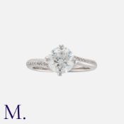 A 1.62ct Diamond Solitaire Ring in 18K white gold, set with a round brilliant cut diamond weighing
