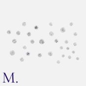 A Collection of Unmounted Diamonds (29) of differing sizes, colours and clarity weighing approx. 1.