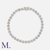A Diamond Bracelet in 18K white gold, set with round cut diamonds weighing approx. 2.0ct in total.