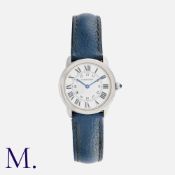 CARTIER. A Ronde Solo Wristwatch Ref 3061, in stainless steel, the silvered dial with Roman numerals