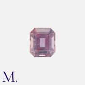 An Unmounted 4.44 Carat Unheated Purple Sapphire, Accompanied by a gemmological report stating the