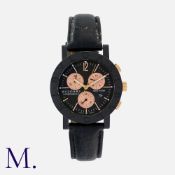 BULGARI, A Limited Edition Carbongold Chronograph Wristwatch in carbon and 18K rose gold with