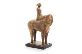 * FRANCES PELLY RSA (SCOTTISH b. 1947), WOMAN ON A HORSE