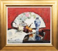 * JACK MORROCCO DA (SCOTTISH b. 1953), ORIENTAL STILL LIFE, REFLECTED