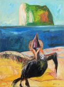* JOHN BELLANY CBE RA HRSA (SCOTTISH 1942 - 2013), SCREECHING GANNET, BASS ROCK