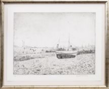 * ELIZABETH BLACKADDER DBE RA RSA RSW RGI DLitt (SCOTTISH 1931 - 2021), HARBOUR SCENE