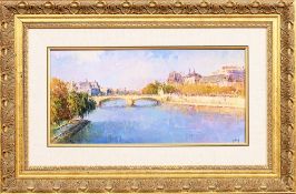 * HELIOS GISBERT (SPANISH b. 1958), PONT NEUF, PARIS