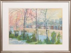 * IRENE HALLIDAY (SCOTTISH 1931 - 2023), RIVER LANDSCAPE