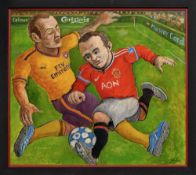 JOHN JOHNSTONE SSA (SCOTTISH b. 1941), ROONEY ON THE BALL