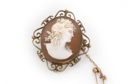 VICTORIAN CAMEO BROOCH, LATE 19TH CENTURY