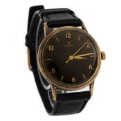 OMEGA, GOLD CASED MANUAL WIND WRIST WATCH
