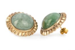 PAIR OF JADE EARRINGS, 20TH CENTURY