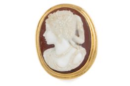 OVAL CAMEO BROOCH,
