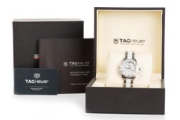 TAG HEUER AQUARACER, STAINLESS STEEL, DIAMOND AND CERAMIC QUARTZ WRIST WATCH