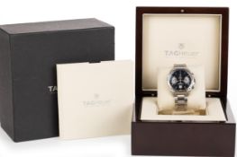 TAG HEUER GRAND CARRERA, STAINLESS STEEL AUTOMATIC WRIST WATCH