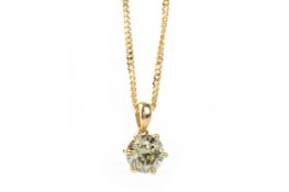 DIAMOND PENDANT ON CHAIN,