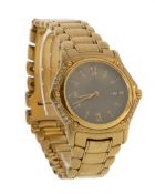EBEL, EIGHTEEN CARAT GOLD AND DIAMOND QUARTZ WRIST WATCH