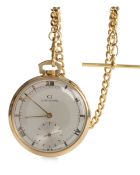 GARRARD, NINE CARAT GOLD OPEN FACE POCKET WATCH,