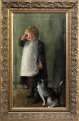 BRITISH SCHOOL (20TH CENTURY), GIRL AND KITTEN