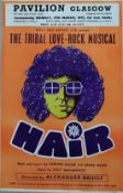 1970S POP MUSICAL POSTER, THE TRIBAL LOVE-ROCK MUSICAL 'HAIR'