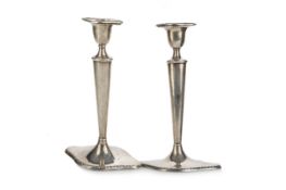 PAIR OF LATE VICTORIAN SILVER CANDLESTICKS, WILLIAM HUTTON & SONS LTD, BIRMINGHAM 1900