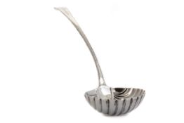 GEORGIAN SILVER SOUP LADLE, LATE 18TH / EARLY 19TH CENTURY
