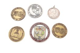 GROUP OF TOKENS, COIN AND MEDALLION,
