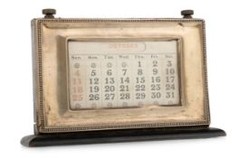 VINTAGE SILVER MOUNTED PERPETUAL CALENDAR,