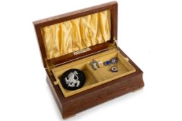 TEAK JEWELLERY BOX, FROM THE WOOD OF H.M.S. THESEUS