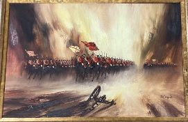 * JOHN BAMPFIELD (BRITISH b. 1947), BATTLE OF WATERLOO