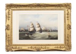 BRITISH SCHOOL (20TH CENTURY), SHIPS APPROACHING HARBOUR