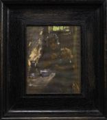 JAMES WATTERSON HERALD (SCOTTISH 1859 - 1914), FEEDING TIME WITH GRANDMOTHER