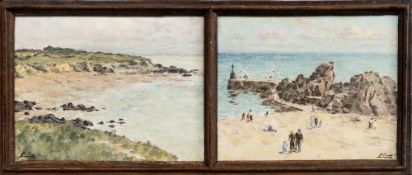 FRENCH SCHOOL (19TH CENTURY), TWO BEACH SCENES