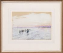 JOHN MACWHIRTER RA HRSA RI RE (SCOTTISH 1839 - 1911), CROSSING AT LOW TIDE