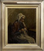 BRITISH SCHOOL (19TH/20TH CENTURY), KNITTING TIME